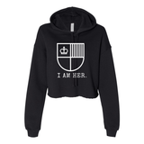 I AM HER Shield Women's Cropped Fleece Hoodie